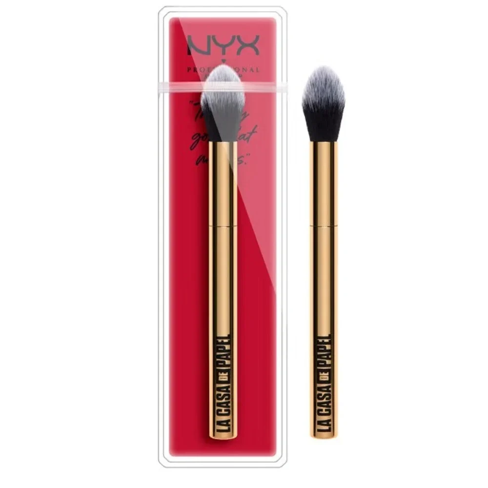 NYX La Casa De Papel Money Heist Gold‎ Brush Face Highlighter Makeup Brush NEW